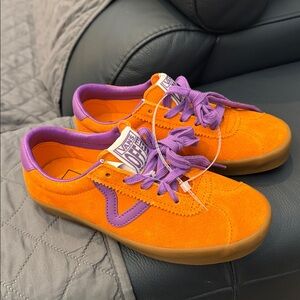 Vans Women's Sneakers in Orange and Purple